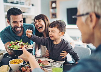 Family eating